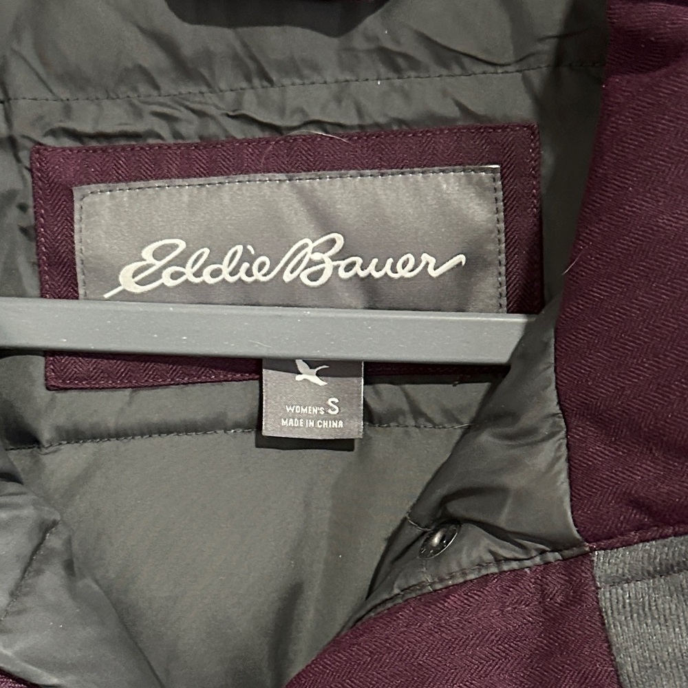 Eddie Bauer women's small dark purple Weatheredge down parka jacket EB650 - Picture 2 of 13